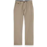 Scotch & Soda Otis - Relaxed Straight-fit Cotton Linen Twill Chino Plaza T Taglia: W31L34 | Pantaloni chino Outlet | Uomo | Bianco