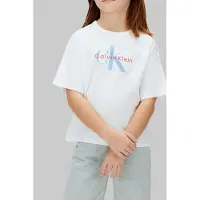Calvin Klein Girls Seasonal Monologo Ss White Taglia: 6 | T-shirt Outlet | Unisex | Bianco