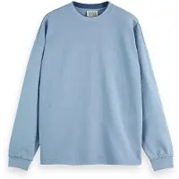Scotch & Soda 3 Crosses Garment-dyed Sweatshirt Faded Denim Taglia: XL | Maglioni a maglia Outlet | Uomo | Blu