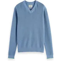 Scotch & Soda Regular-fit Cotton Linen V-neck Faded Denim Taglia: M | Maglioni a maglia Outlet | Uomo | Bianco