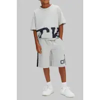 Calvin Klein Boys Varsity Relaxed Shorts Light Grey Taglia: 6 | Pantaloni Outlet | Unisex | Grigio