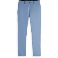 Scotch & Soda Stuart - Slim-fit Washed Cotton Blend Chino Faded Denim Taglia: W36L32 | Pantaloni chino Outlet | Uomo | Blu