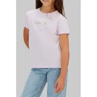 Calvin Klein Girls Ck Script Ss T-shirt Island Lilac Taglia: 6 | T-shirt Outlet | Unisex | Viola
