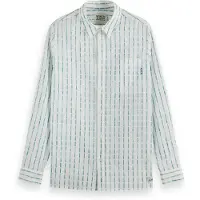 Scotch & Soda Striped Cotton-voile Shirt White / Blue Green Stripe Taglia: S | Camicie Casual Outlet | Uomo | Bianco