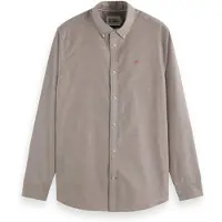 Scotch & Soda Solid Regular-fit Oxford Shirt Soft Silt Taglia: XXL | Camicie Casual Outlet | Uomo
