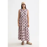 Scotch & Soda Midi Dress With Gathered Waist Feather Block Taglia: 36 | Maxi abiti Outlet | Donna | Bianco