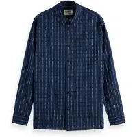 Scotch & Soda Striped Cotton-voile Shirt Navy / Blue Stripes Taglia: S | Camicie Casual Outlet | Uomo | Blu