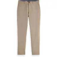 Scotch & Soda Stuart - Slim-fit Washed Cotton Blend Chino Plaza Taupe Taglia: W32L34 | Pantaloni chino Outlet | Uomo | Nero