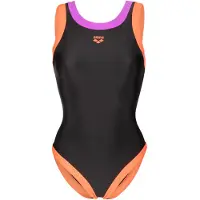 Arena Women's Bold Lines Swimsuit Costume intero Donna (38, nero)