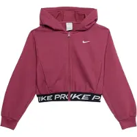 Nike Girl's NP Dri-Fit Full Zip Fleece Hoody Felpa con cappuccio Bambini (L, rosso)