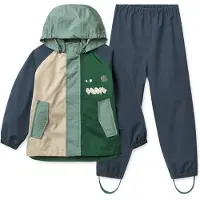 Liewood Kid's Pedia Rainwear Set Set antipioggia Bambini (134, blu)