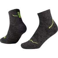 Buff Dryflx Quarter Sock Calze da running (42-44, nero/grigio)