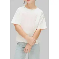 Calvin Klein Girls Ck Bridge Graphic Ss T-shirt Pearl Taglia: 6 | T-shirt Outlet | Unisex | Bianco