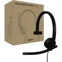 Logitech Cuffie Monaurali H570e Wired Usb-c On-ear Certified Microsoft Devices