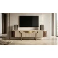 Xl Moebel Gmbh Mobile TV lussuoso color beige, pensile per televisore, mobile TV in legno, mobili per la TV, mobili per il soggiorno