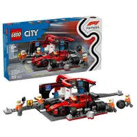 LEGO Pitstop e meccanici con monoposto Ferrari F1