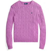 Ralph Lauren per donna. 211971869511 Maglione di cotone a trecce rosa (M), Casual, Manica lunga