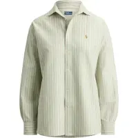 Ralph Lauren per donna. 211B21507001 Camicia oxford in cotone Relaxed Fit verde (S), Casual, Manica lunga