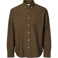 Selected Camicia A Maniche Lunghe Uomini Marrone M