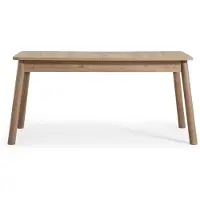 Xl Moebel Gmbh Tavolo da pranzo Skandi in legno di rovere naturale, in stile moderno, con funzione allungabile