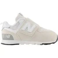New Balance unisex per bambino. NW574V1 574 NEW-B Sneakers bianche con chiusura a strappo (26), Basso, Velcro, Casual, Grigio, moda per bamb