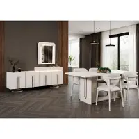 Xl Moebel Gmbh Tavolo da pranzo elegante, tavolo moderno per cucina e sala da pranzo, mobili di stile