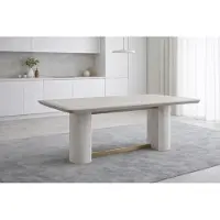 Xl Moebel Gmbh Tavolo da pranzo robusto, bianco. Eleganti tavoli per la sala da pranzo. Raffinati tavoli in legno