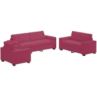 vidaXL Set di divani da salotto, 3 pezzi, colore: blu, tessuto: velluto