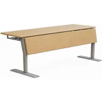 Xl Moebel Gmbh Scrivania con elegante piano in legno e gambe robuste in metallo