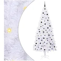 vidaXL Albero di Natale artificiale bianco 240 cm in PVC e acciaio