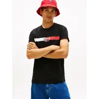 Tommy Hilfiger Tjm Regular Signature T-shirt Black Taglia: XXL | T-shirt stampate Outlet | Uomo | Nero
