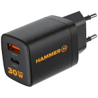 Hammer Caricabatterie Da Parete Usb-a E Usb-c Rapid Charge Duo Usb-a And Usb-c Pd 30w