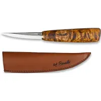 Roselli Carving knife RIR112 Carbon Steel, Curly birch, coltello da intaglio del legno