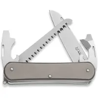FOX Vulpis 4-Tools VP130-S4TI, M390, Titanium Sandblasted, coltellino svizzero