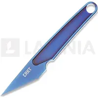 CRKT HangTi Kiridashi 7065 Blue Titanium Nitride Titanium, coltello da collo, Richard Rogers design
