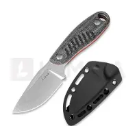 Kizer Cutlery Hare 1077A2 Stonewashed Nitro-V, Black Micarta/Orange G10 coltello fisso, Azo design