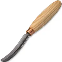 BeaverCraft Tools Compact long bent gouge. Sweep no 6 (15mm)