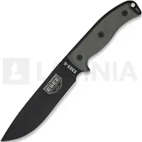 ESEE Model 6 black blade, manico grigio 6P con fodero marrone + gancio per cintura