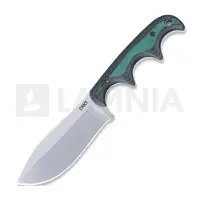 CRKT Minimalist Nessmuk 2376 Stonewashed D2, Green Black Micarta, coltello da collo, Alan Folts design