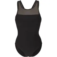 Arena Women's Mesh Swimsuit Cross Back Costume intero Donna (36, nero)