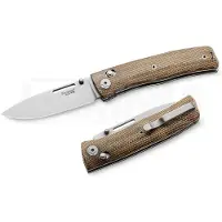 Lionsteel Coltello pieghevole NiNi - Full Scale - Natural Canvas Micarta