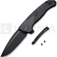 We Knife Coltello pieghevole Press Check, drop point, nero