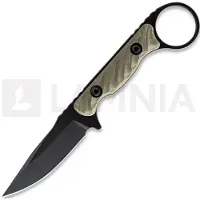 Toor Coltello Jank Shank S, Ranger Green G-10, Black Gun-Kote