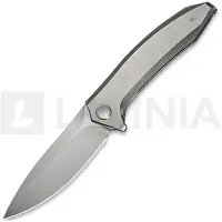 We Knife Acuminal, Polished Bead Blast Titanium, Satin