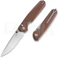 Bestechman Coltello pieghevole Velix - Satin + Stonewash - G10, marrone