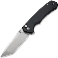 CIVIVI Button Lock Brazen, Black G-10, Stonewash