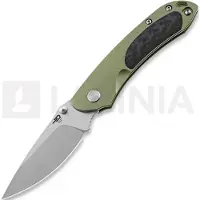 Bestech Coltello pieghevole Junzi - Blastwash + Satin - Titanium, verde