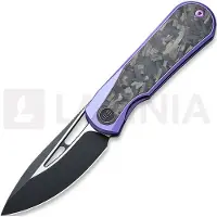 We Knife Coltello pieghevole Baloo Purple Titanium, Shredded Crabon