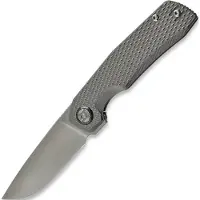 Kunwu Knives Coltello pieghevole TAO II - Satin - Titanium, Diamond Texture