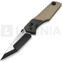 Bestech Cetus - PVD + Satin - Natural Canvas Micarta